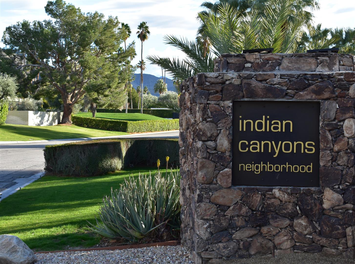 Indian Canyons Sign